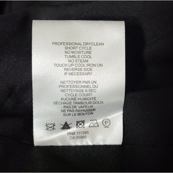 TORY BURCH Etta Black Virgin Wool Blend Embellished Mini Dress Women's Size 6 - Picture 15 of 15